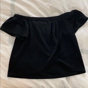 BEBE Black Croptop